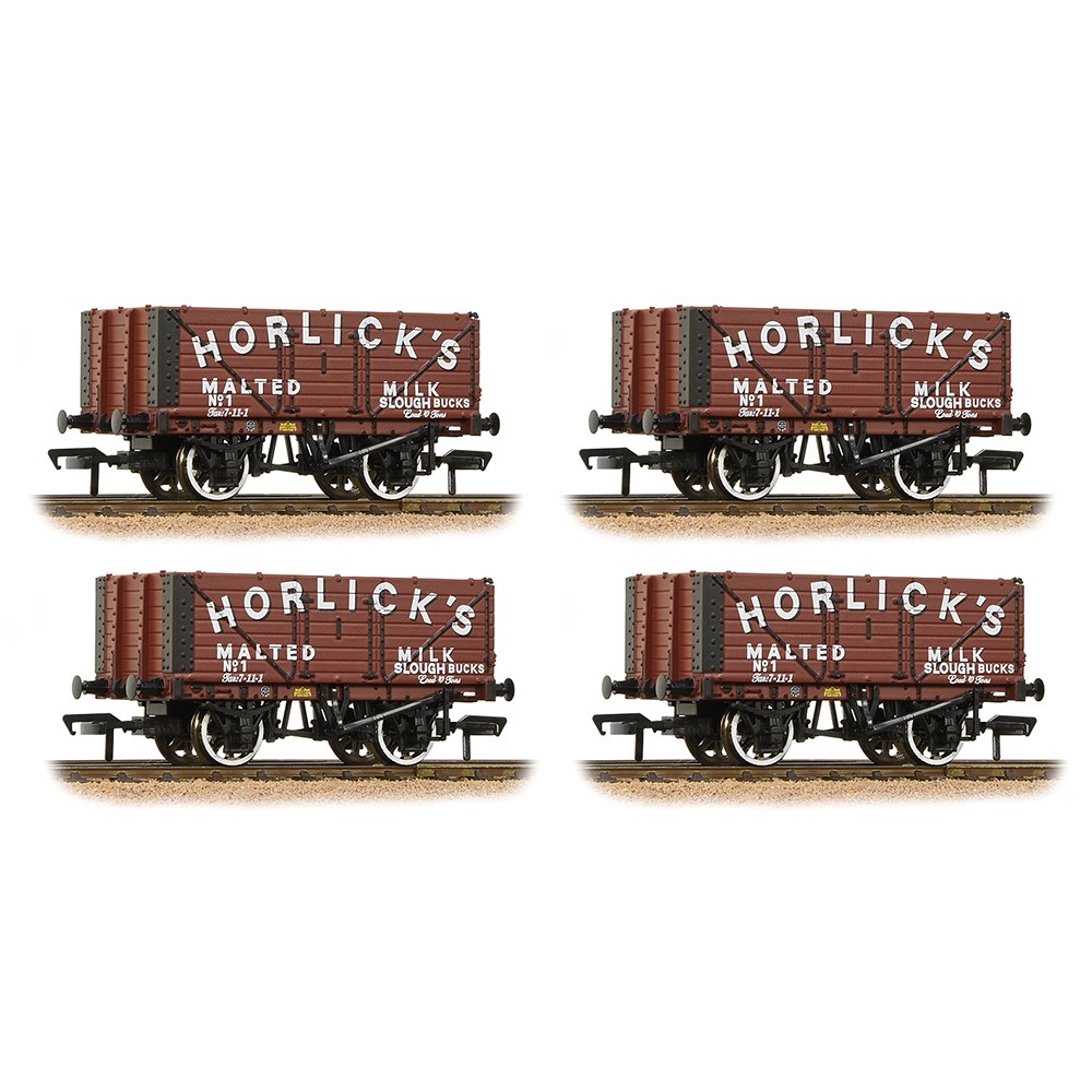 Four Pack of 7 Plank End Door Wagon 'Horlicks' Red Oxide