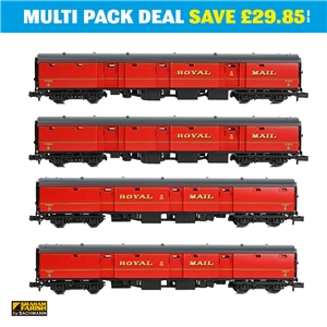 BR Mk1 POT Post Office Tender (Stowage) Post Office Red (4PK)