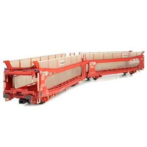 38-250K IPA Twin Double Deck Car Transporter STVA Red Weathered-3