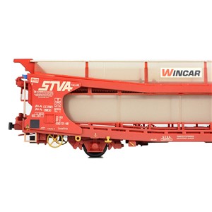 38-250K IPA Twin Double Deck Car Transporter STVA Red Weathered-5