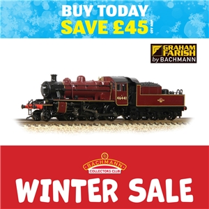 LMS Ivatt 2MT 46441 in BR Lined Maroon (Late Crest)