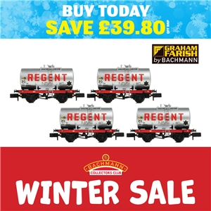 14T Class A Anchor-Mounted Tank Wagon 'Regent' Silver (4PK)