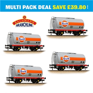 BR 45T TTA Tank Wagon 'Gulf' Grey & Orange (4PK)