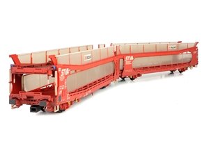 IPA Twin Double Deck Car Transporter STVA Red [W]