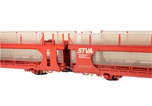 IPA Twin Double Deck Car Transporter STVA Red [W]