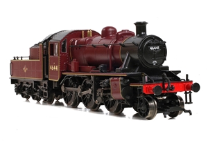 LMS Ivatt 2MT 46441 in BR Lined Maroon (Late Crest)