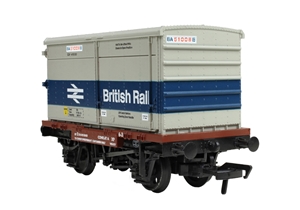 BR Conflat A Wagon BR Bauxite (Late) with BA Container 'British Rail'