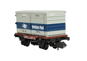 BR Conflat A Wagon BR Bauxite (Late) with BA Container 'British Rail'