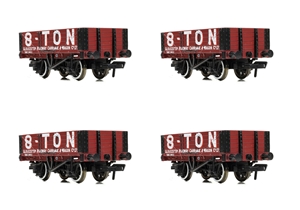 Four Pack 5 Plank Wagon 8-Ton Gloucester Railway Carriage & Wagon Co.
